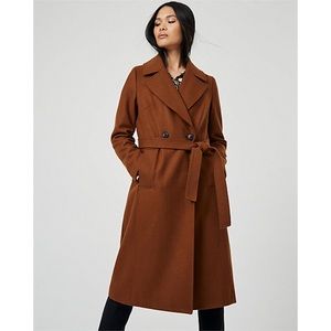 Melton Wool blend Le Chateau brown coat jacket